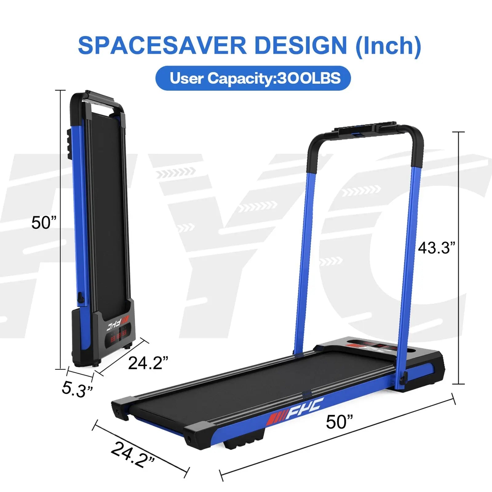 2 - in - 1 Folding Treadmill – Space - Saving Foldable Running & Walking Machine for Home Fitness - ThriveMinded & WellHaven Co