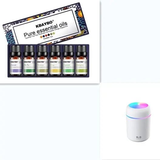 Aromatherapy Humidifier with Essential Oils Set | Ultrasonic Cool Mist Diffuser for Home, Wellness & Relaxation - ThriveMinded & WellHaven Co