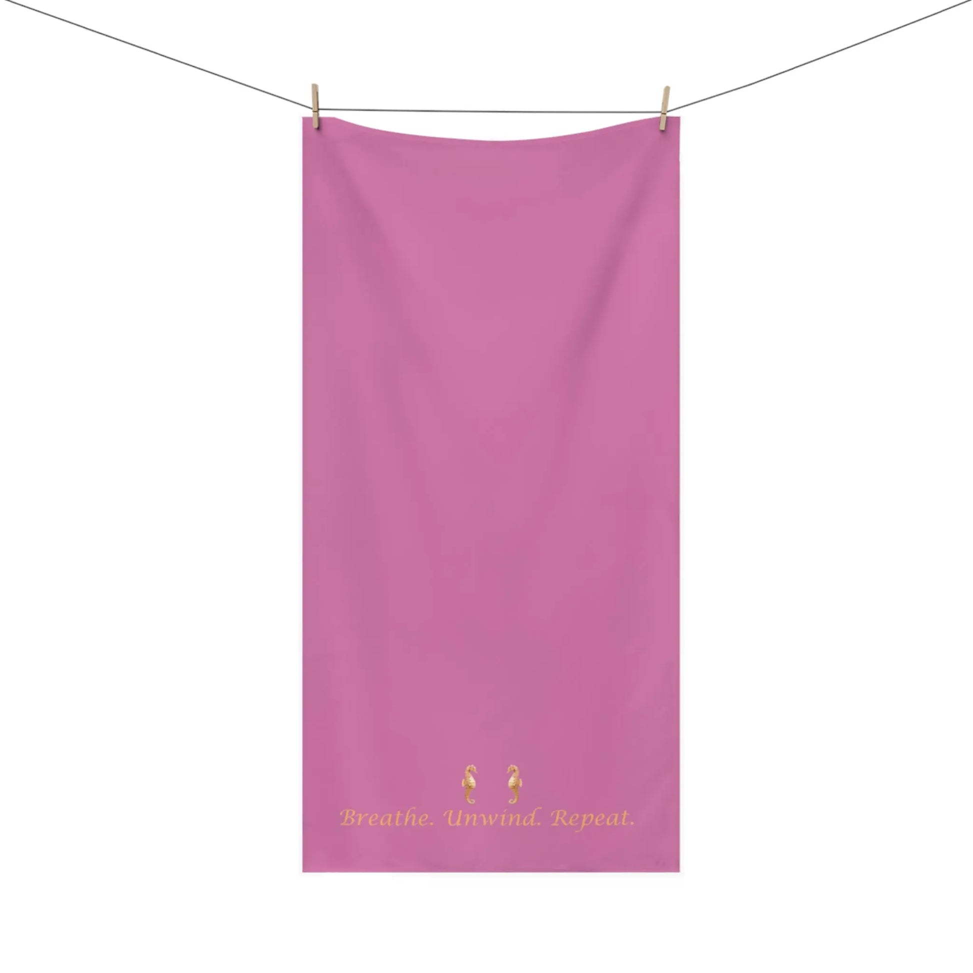 Breathe. Unwind. Repeat." Mink - Cotton Bath Towel – Soft, Luxurious & Spa - Like Comfort - ThriveMinded & WellHaven Co