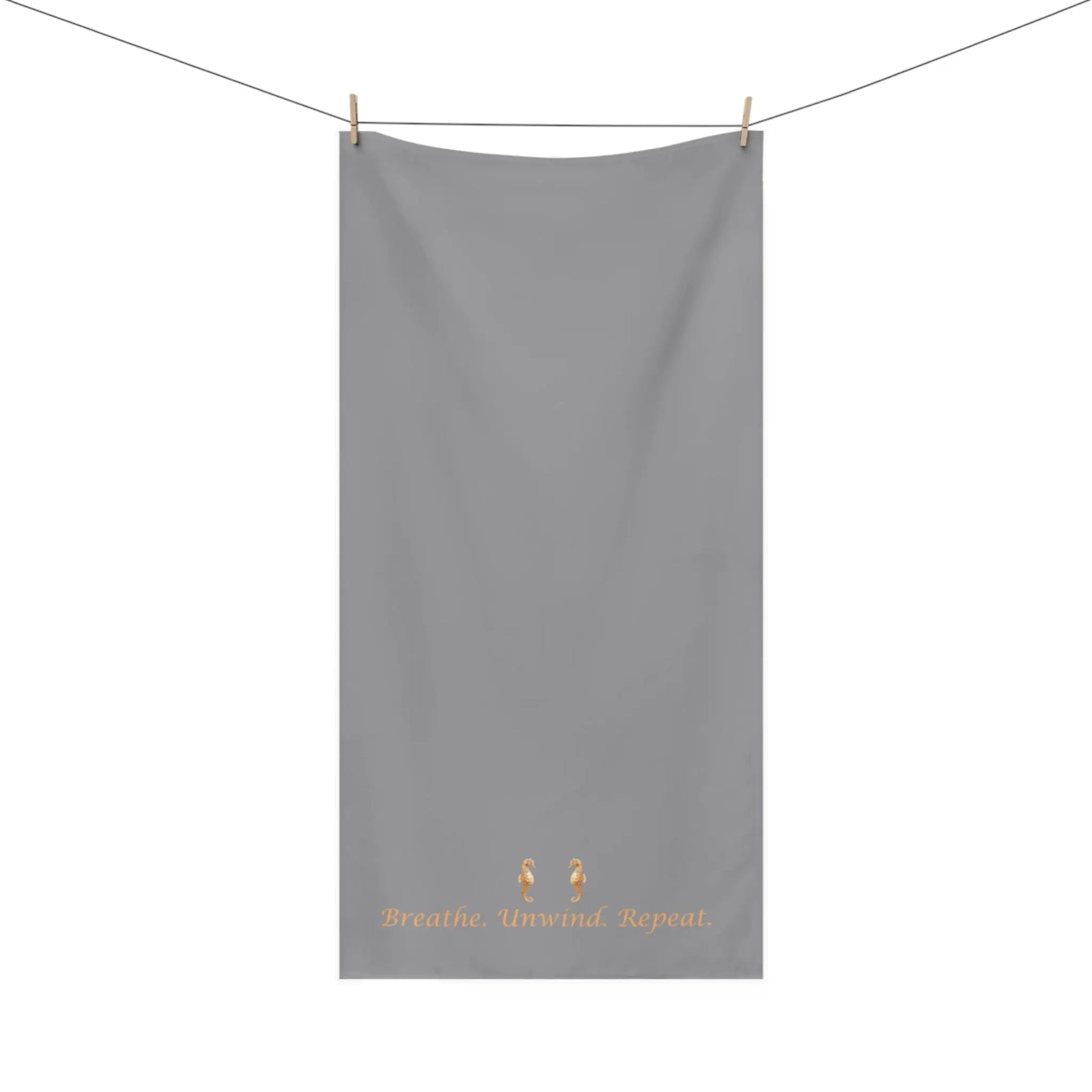 Breathe. Unwind. Repeat." Mink - Cotton Bath Towel – Soft, Luxurious & Spa - Like Comfort - ThriveMinded & WellHaven Co