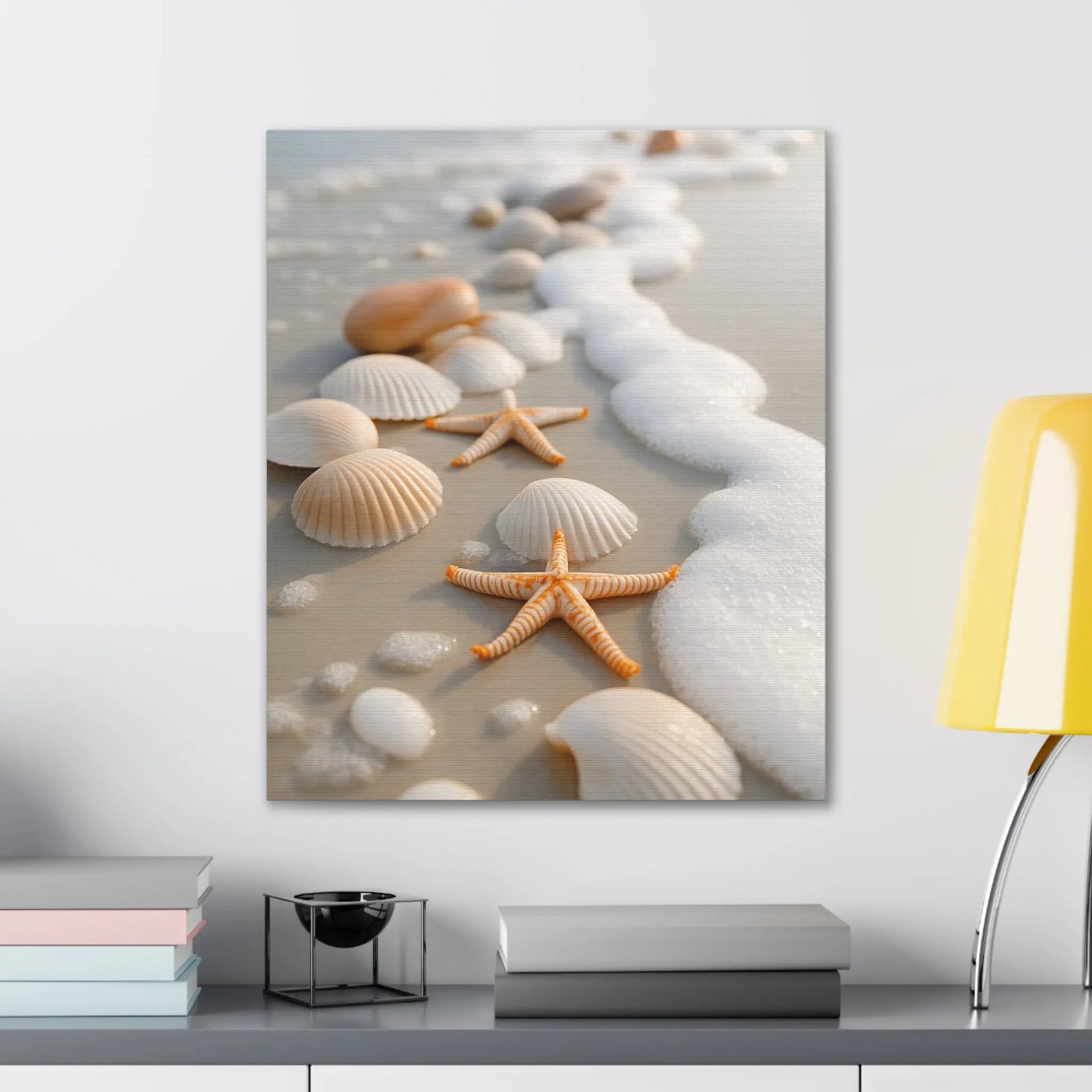 “Coastal Calm” Beach Shell & Starfish Canvas Art Print – Ocean - Inspired Wall Décor - Ocean Photography - ThriveMinded & WellHaven Co