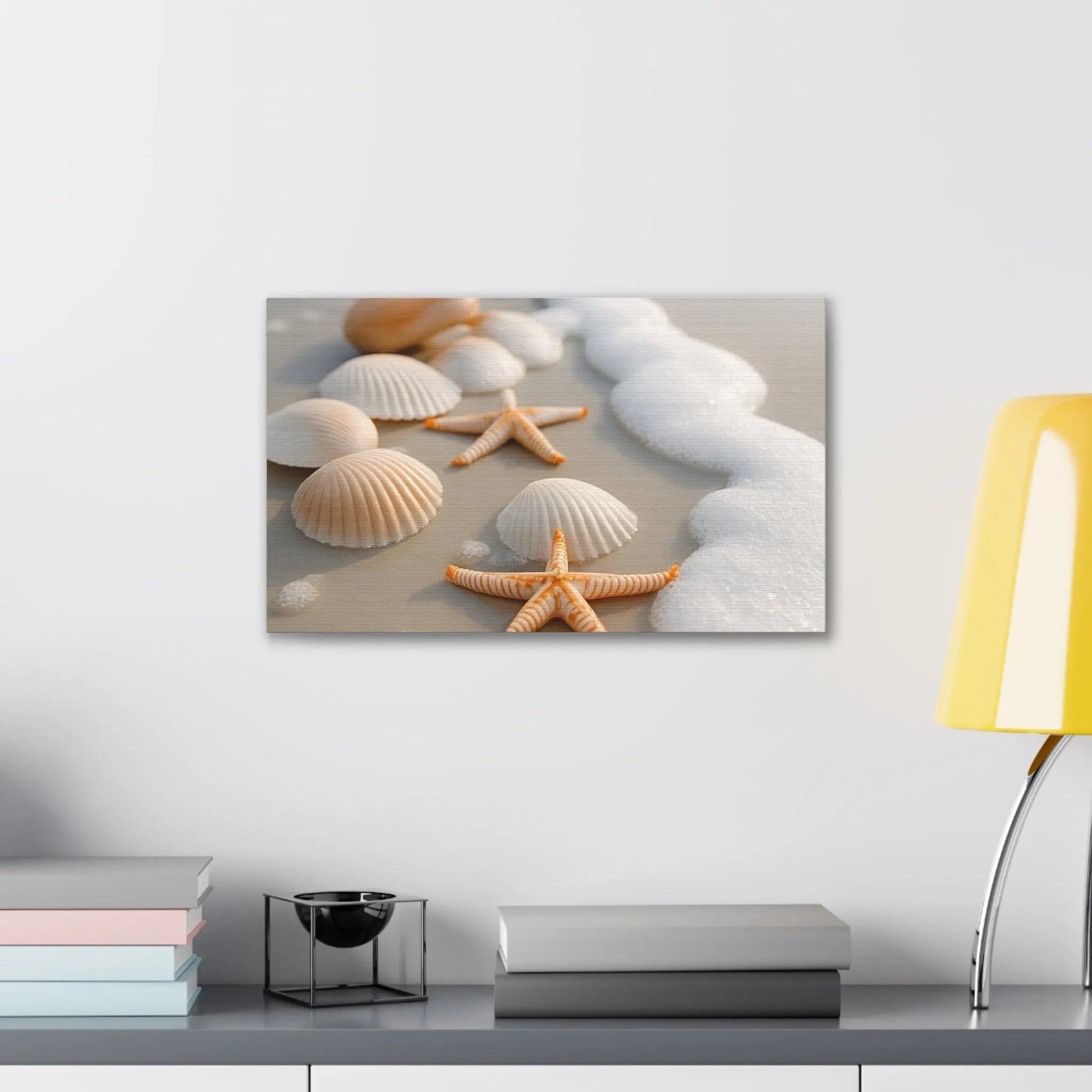 “Coastal Calm” Beach Shell & Starfish Canvas Art Print – Ocean - Inspired Wall Décor - Ocean Photography - ThriveMinded & WellHaven Co