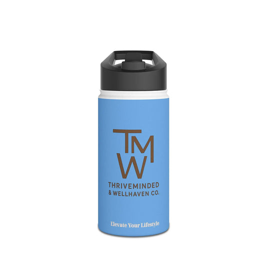 Custom Stainless Steel Water Bottle with Straw Lid – Insulated Reusable Drink Bottle by ThriveMinded & WellHaven Co | Eco - Friendly, Leak - Proof, Hot & Cold Flask for Gym, Travel, Office - ThriveMinded & WellHaven Co