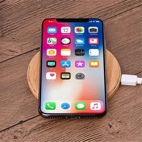 Eco - Friendly Bamboo Wireless Charger – Fast Charging Pad for iPhone & Android - ThriveMinded & WellHaven Co