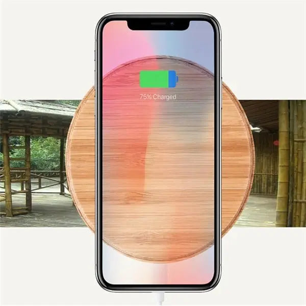 Eco - Friendly Bamboo Wireless Charger – Fast Charging Pad for iPhone & Android - ThriveMinded & WellHaven Co