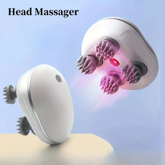 Electric Scalp Massager | Head, Neck & Body Kneading Stress Relief Device - ThriveMinded & WellHaven Co