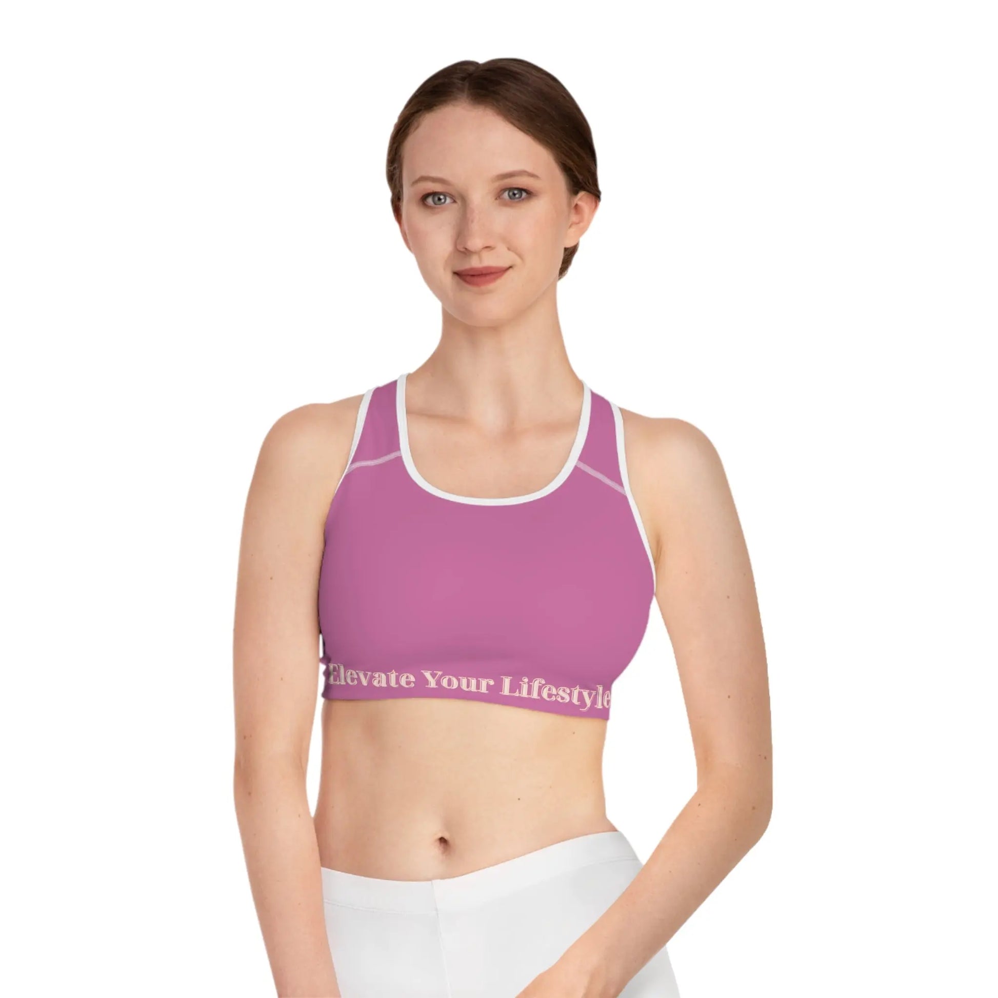 Elevate Your Lifestyle Sports Bra - Stylish Workout Top, Activewear for Fitness, Gym, Yoga, Athleisure, Gift for Her - ThriveMinded & WellHaven Co