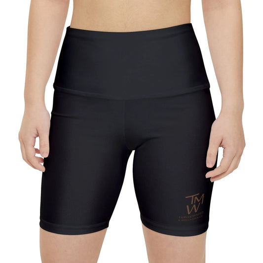 Elevate Your Workout Women’s Yoga Shorts – High Waist AOP Activewear by ThriveMinded & WellHaven Co - ThriveMinded & WellHaven Co