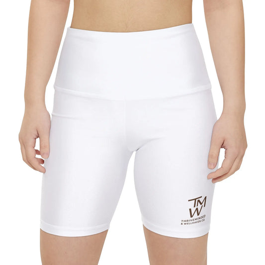 Elevate Your Workout Women’s Yoga Shorts – High Waist AOP Activewear by ThriveMinded & WellHaven Co - ThriveMinded & WellHaven Co