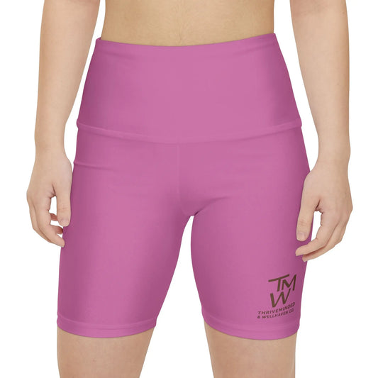 Elevate Your Workout Women’s Yoga Shorts – High Waist AOP Activewear by ThriveMinded & WellHaven Co - ThriveMinded & WellHaven Co