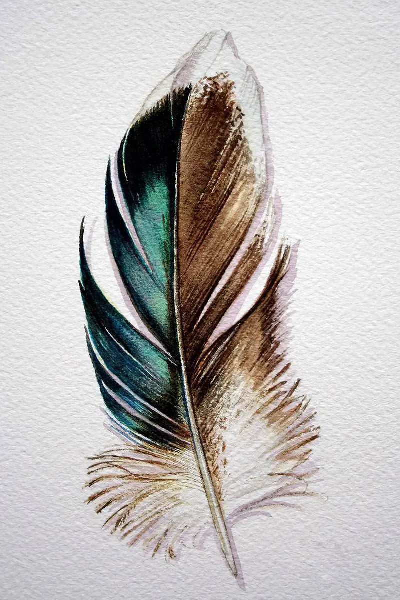 Feather Hanging Wall Art – Elegant Living Room Wall Décor - ThriveMinded & WellHaven Co