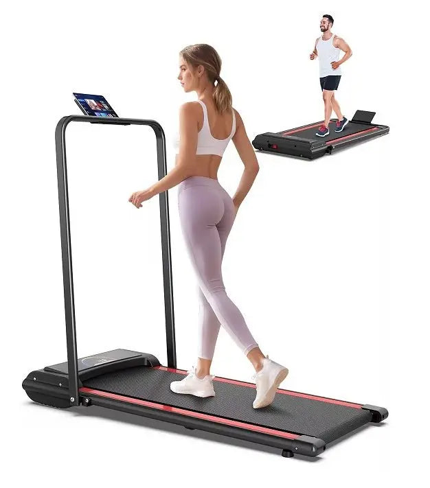 Folding Electric Treadmill – Compact Running Machine for Home | Portable Fitness Workout with LED Display & Shock Absorption - ThriveMinded & WellHaven Co