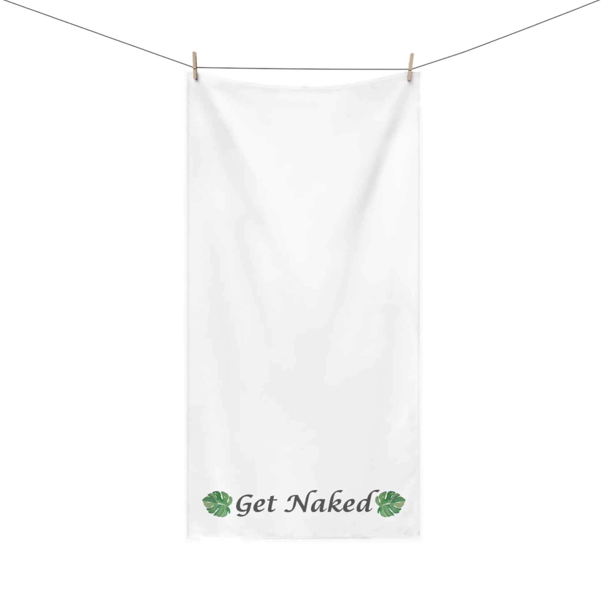 Get Naked" Mink - Cotton Bath Towel – Soft, Funny & Modern Bathroom Essential - ThriveMinded & WellHaven Co