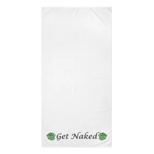 Get Naked" Mink - Cotton Bath Towel – Soft, Funny & Modern Bathroom Essential - ThriveMinded & WellHaven Co