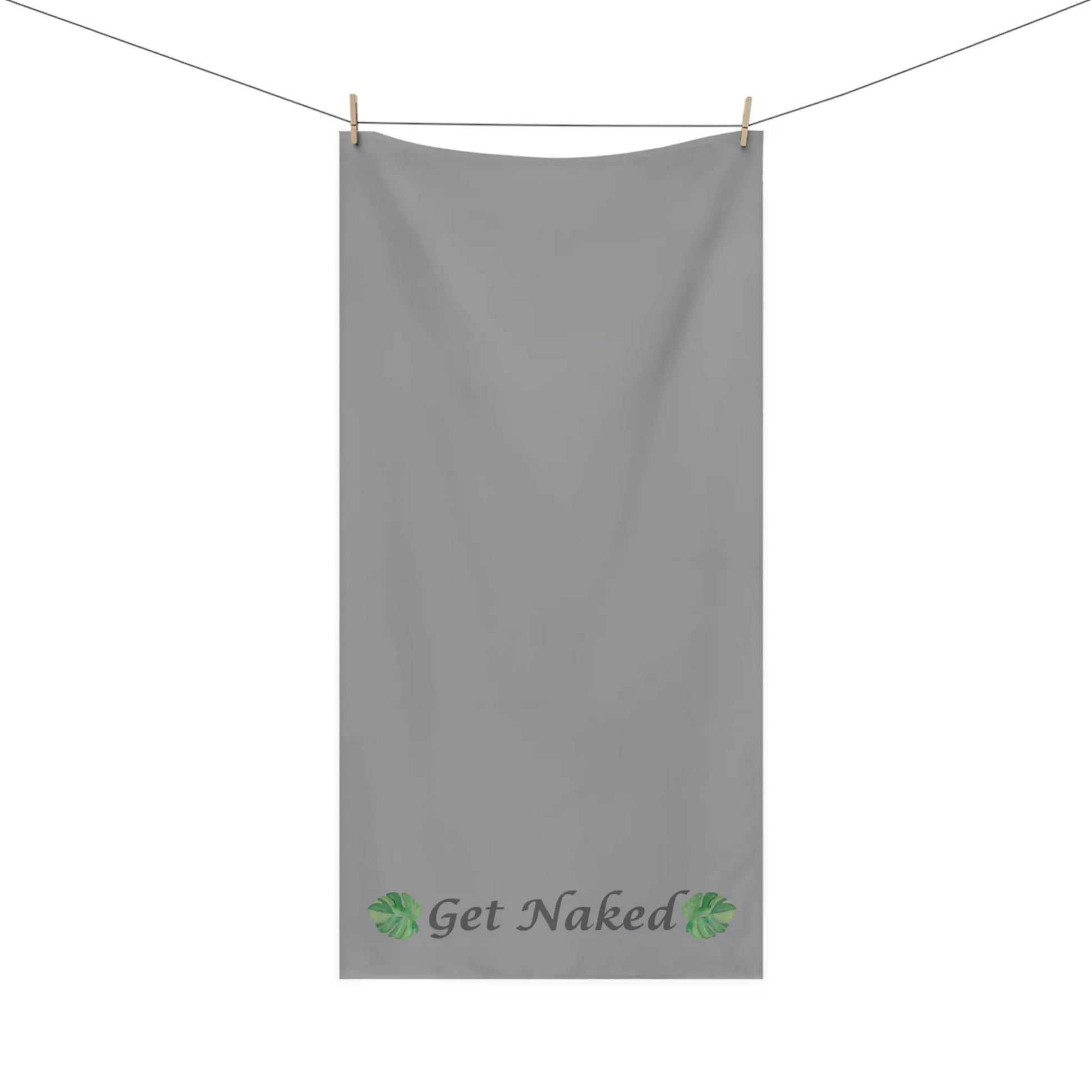 Get Naked" Mink - Cotton Bath Towel – Soft, Funny & Modern Bathroom Essential - ThriveMinded & WellHaven Co
