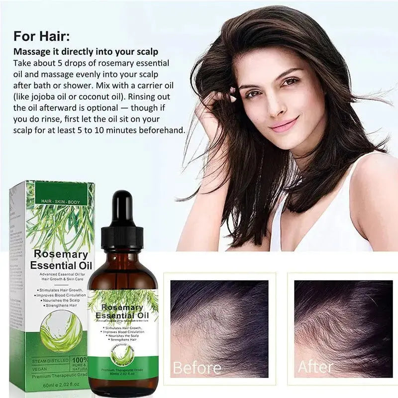 Hair Growth Bundle – Rosemary Oil + Scalp Massager | ThriveMinded - ThriveMinded & WellHaven Co