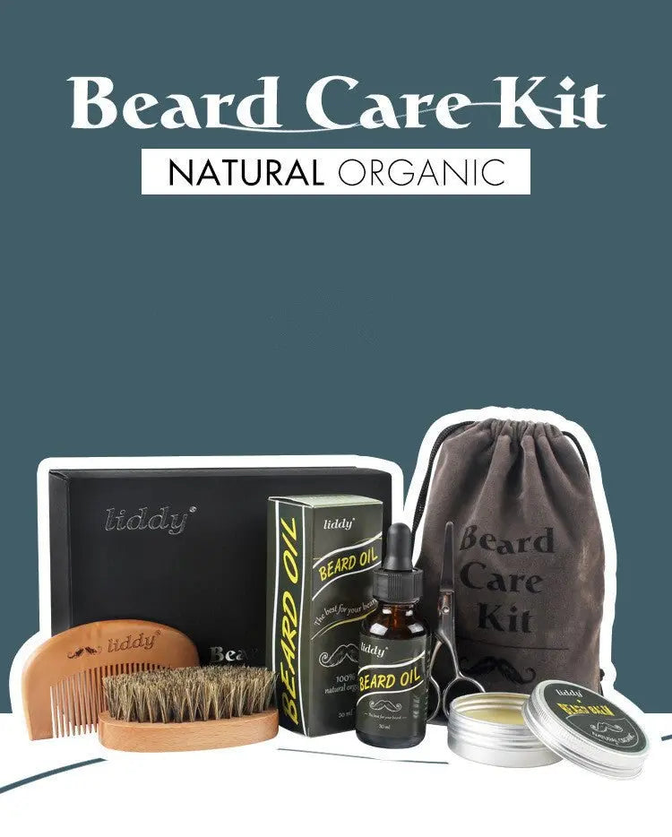 Men’s Premium Beard Care Kit with Essential Oils | Grooming Set for Beard Growth, Conditioning & Styling - ThriveMinded & WellHaven Co