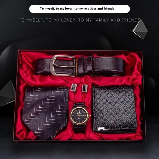 Men’s Quartz Watch Gift Set | Father’s Day Business Gift Suit | Elegant Timepiece with Premium Packaging - ThriveMinded & WellHaven Co