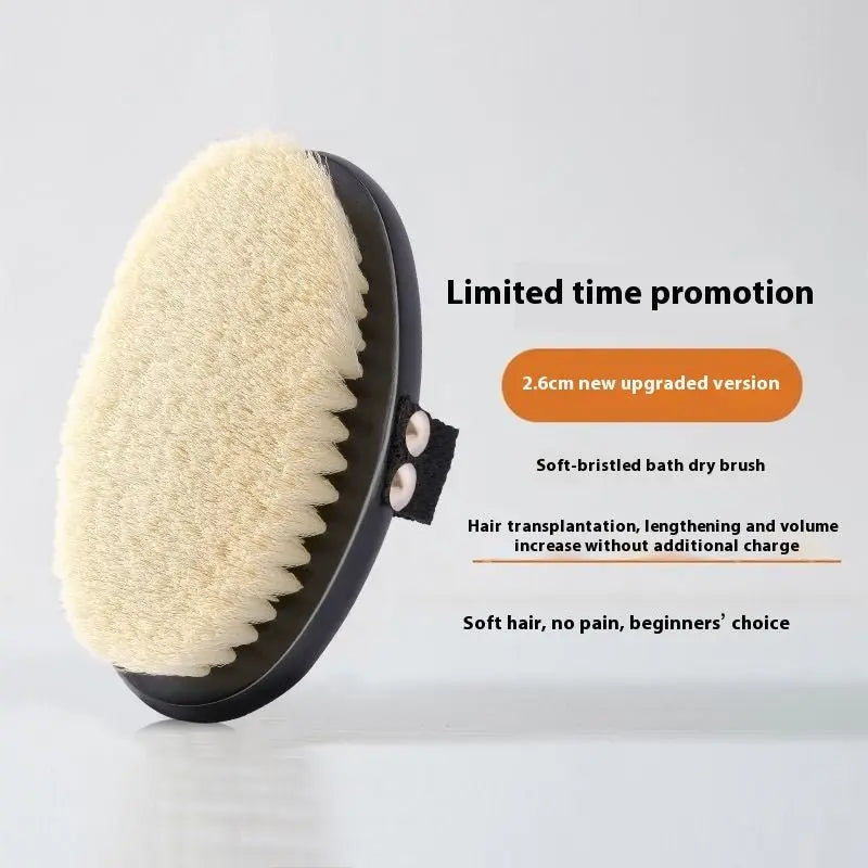 Natural Bristle Bath Brush – Exfoliating Body Brush with Wooden Handle | ThriveMinded & WellHaven Co - ThriveMinded & WellHaven Co