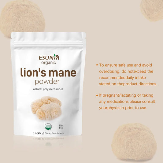 Organic Lion’s Mane Mushroom Powder – Brain & Immune Support Superfood Supplement - ThriveMinded & WellHaven Co