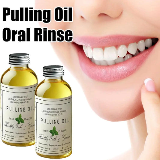 Organic Pulling Oil Mouthwash – Coconut & Mint Flavor | Natural Antimicrobial for Oral Detox & Fresh Breath - ThriveMinded & WellHaven Co