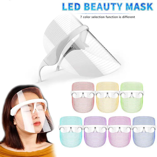 Professional 7 - Color LED Light Therapy Mask – Infinite Glow | Anti - Aging, Acne, Skin Rejuvenation - ThriveMinded & WellHaven Co