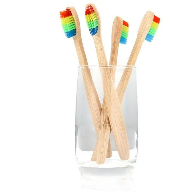 Rainbow Bamboo Toothbrush – Eco - Friendly, Stylish & Sustainable Oral Care - ThriveMinded & WellHaven Co