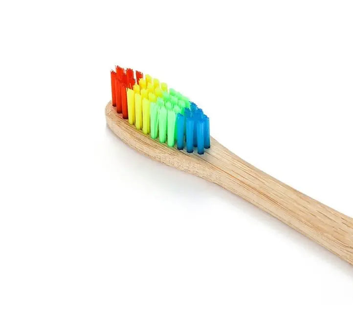 Rainbow Bamboo Toothbrush – Eco - Friendly, Stylish & Sustainable Oral Care - ThriveMinded & WellHaven Co