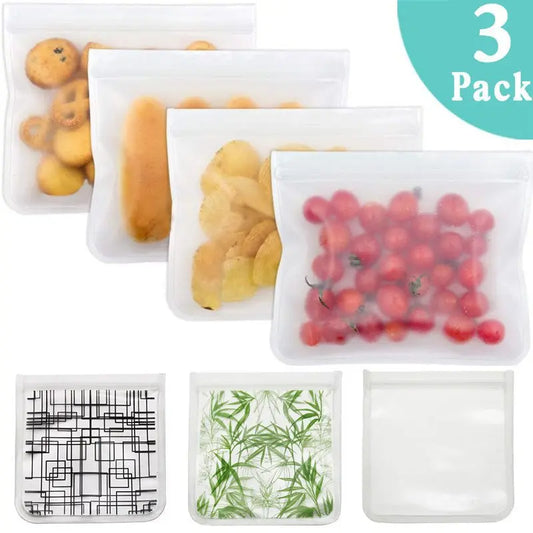 Reusable Food Preservation Storage Bags – Airtight, Leakproof & Eco - Friendly - ThriveMinded & WellHaven Co
