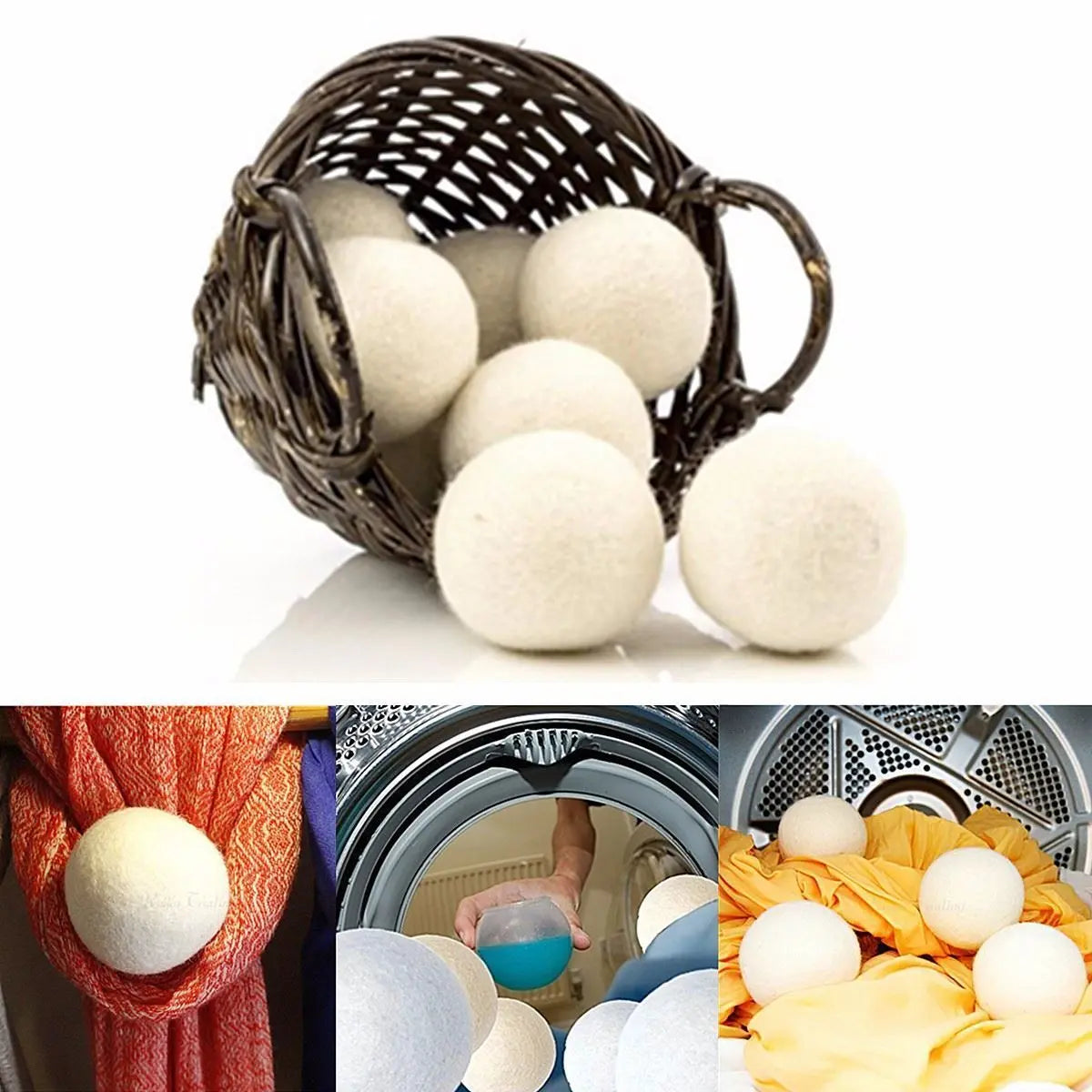 Reusable Organic Wool Dryer Balls - ThriveMinded & WellHaven Co