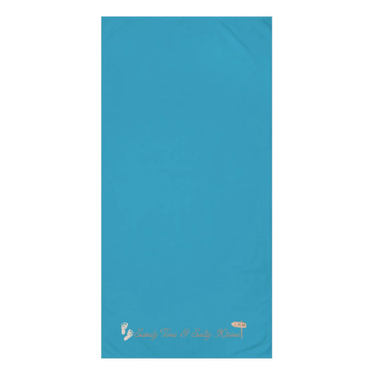 Sandy Toes & Salty Kisses" Mink - Cotton Bath Towel – Soft, Coastal - Inspired & Luxuriously Absorbent - ThriveMinded & WellHaven Co
