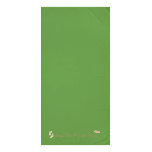 Sandy Toes & Salty Kisses" Mink - Cotton Bath Towel – Soft, Coastal - Inspired & Luxuriously Absorbent - ThriveMinded & WellHaven Co