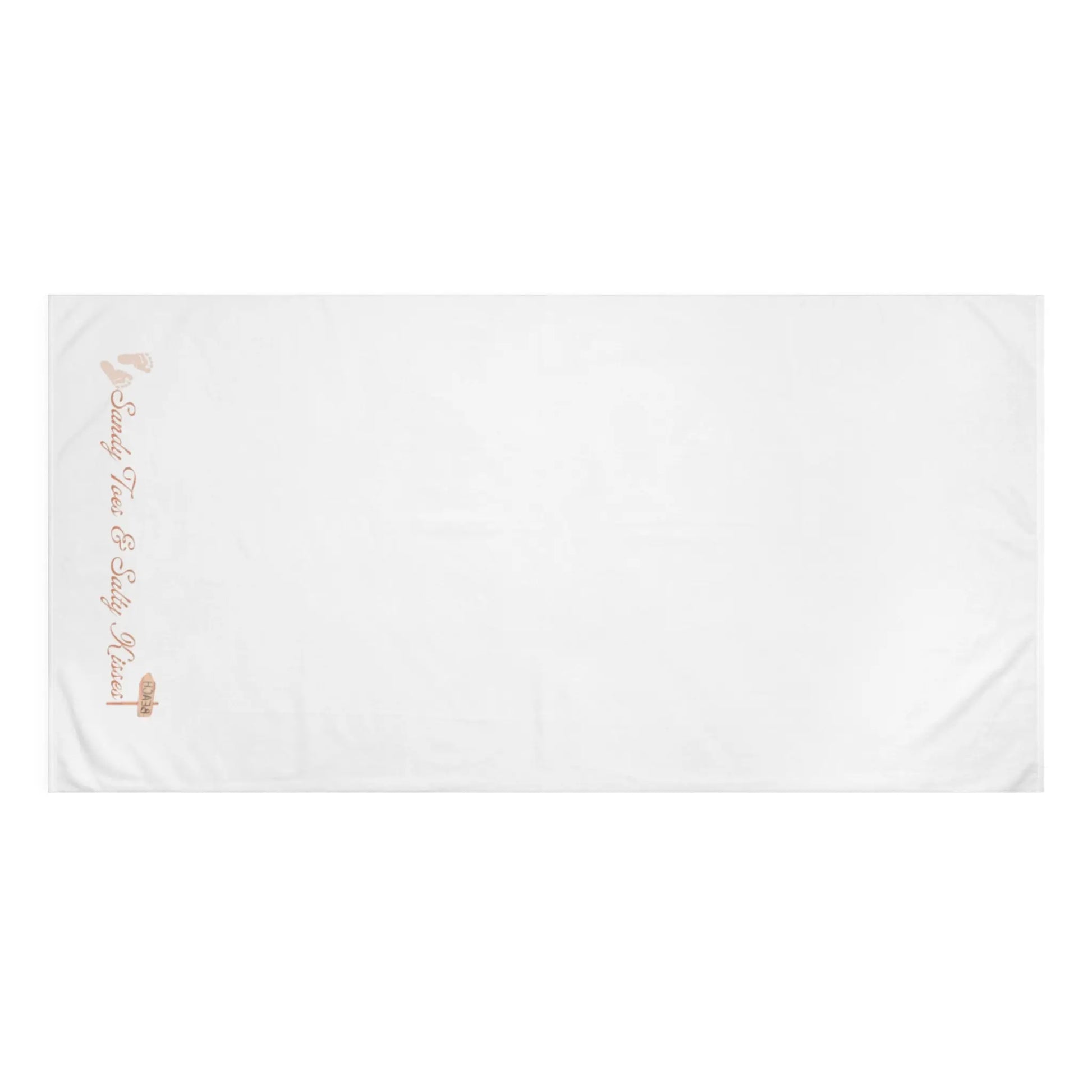Sandy Toes & Salty Kisses" Mink - Cotton Bath Towel – Soft, Coastal - Inspired & Luxuriously Absorbent - ThriveMinded & WellHaven Co