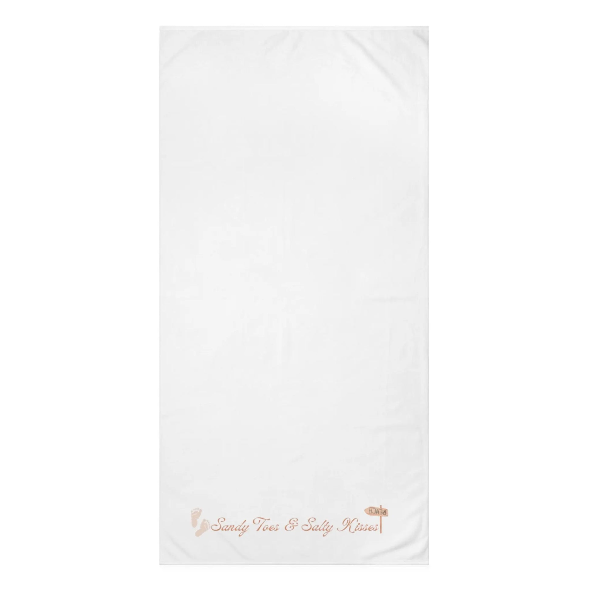 Sandy Toes & Salty Kisses" Mink - Cotton Bath Towel – Soft, Coastal - Inspired & Luxuriously Absorbent - ThriveMinded & WellHaven Co