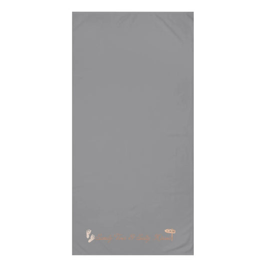 Sandy Toes & Salty Kisses" Mink - Cotton Bath Towel – Soft, Coastal - Inspired & Luxuriously Absorbent - ThriveMinded & WellHaven Co