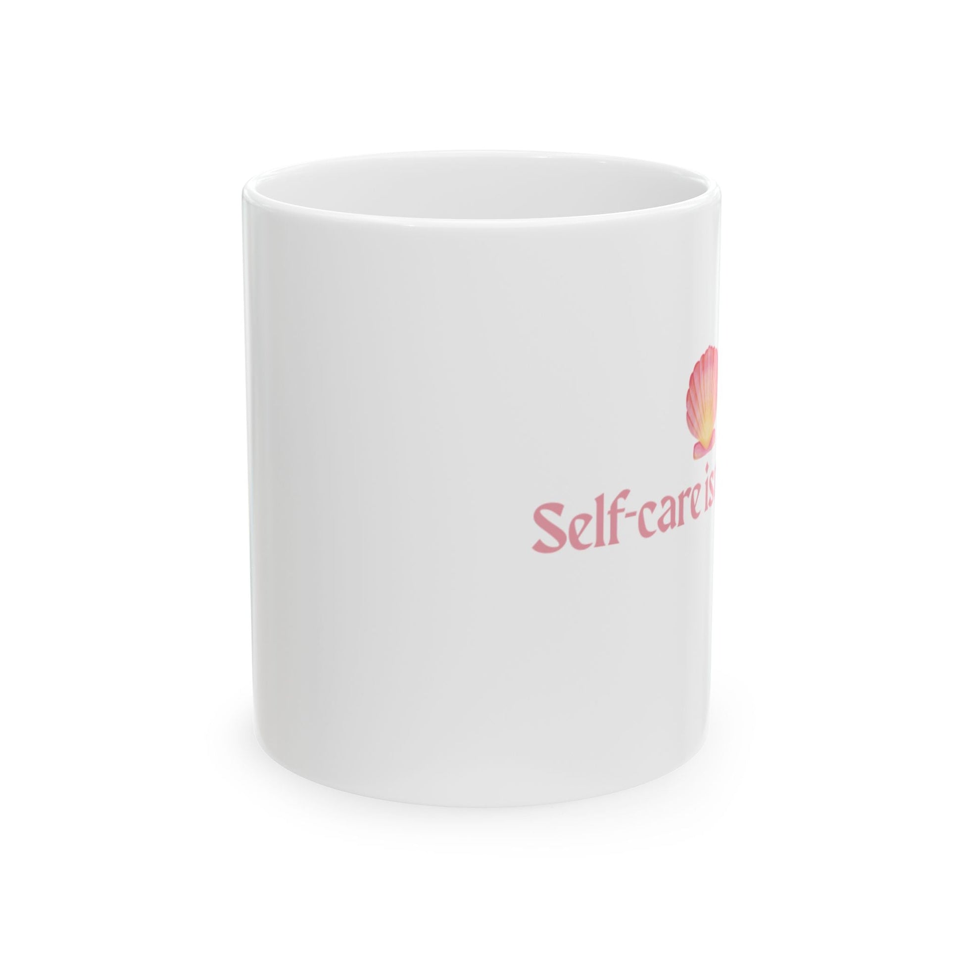 Self - Care Ceramic Mug, Motivational Coffee Cup, Gift for Friends, Relaxation Mug, Wellness Drinkware, Perfect for Self - Care Days - ThriveMinded & WellHaven Co