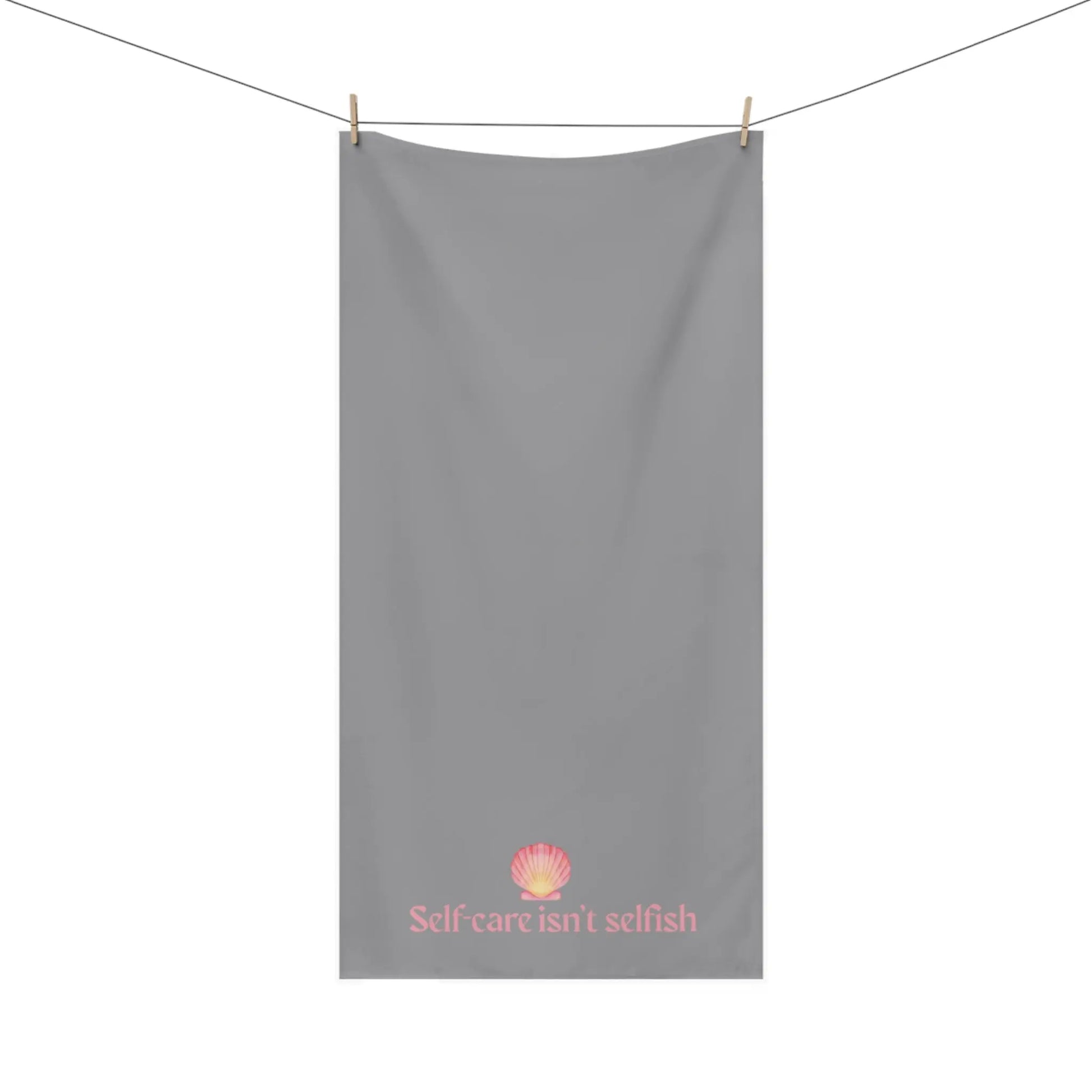 Self - Care Isn’t Selfish" Mink - Cotton Bath Towel – Soft, Luxurious & Wellness - Inspired - ThriveMinded & WellHaven Co
