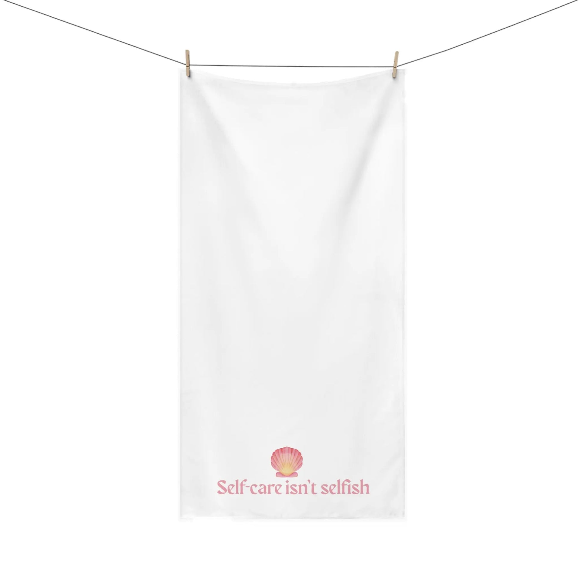Self - Care Isn’t Selfish" Mink - Cotton Bath Towel – Soft, Luxurious & Wellness - Inspired - ThriveMinded & WellHaven Co