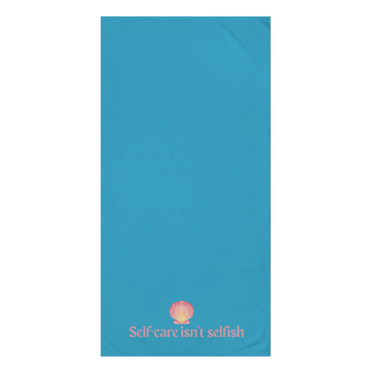 Self - Care Isn’t Selfish" Mink - Cotton Bath Towel – Soft, Luxurious & Wellness - Inspired - ThriveMinded & WellHaven Co