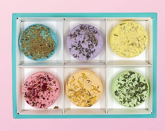 Set of 6 Aromatherapy Shower & Bath Tablets | Essential Oils Spa Tablets for Relaxation & Wellness - ThriveMinded & WellHaven Co