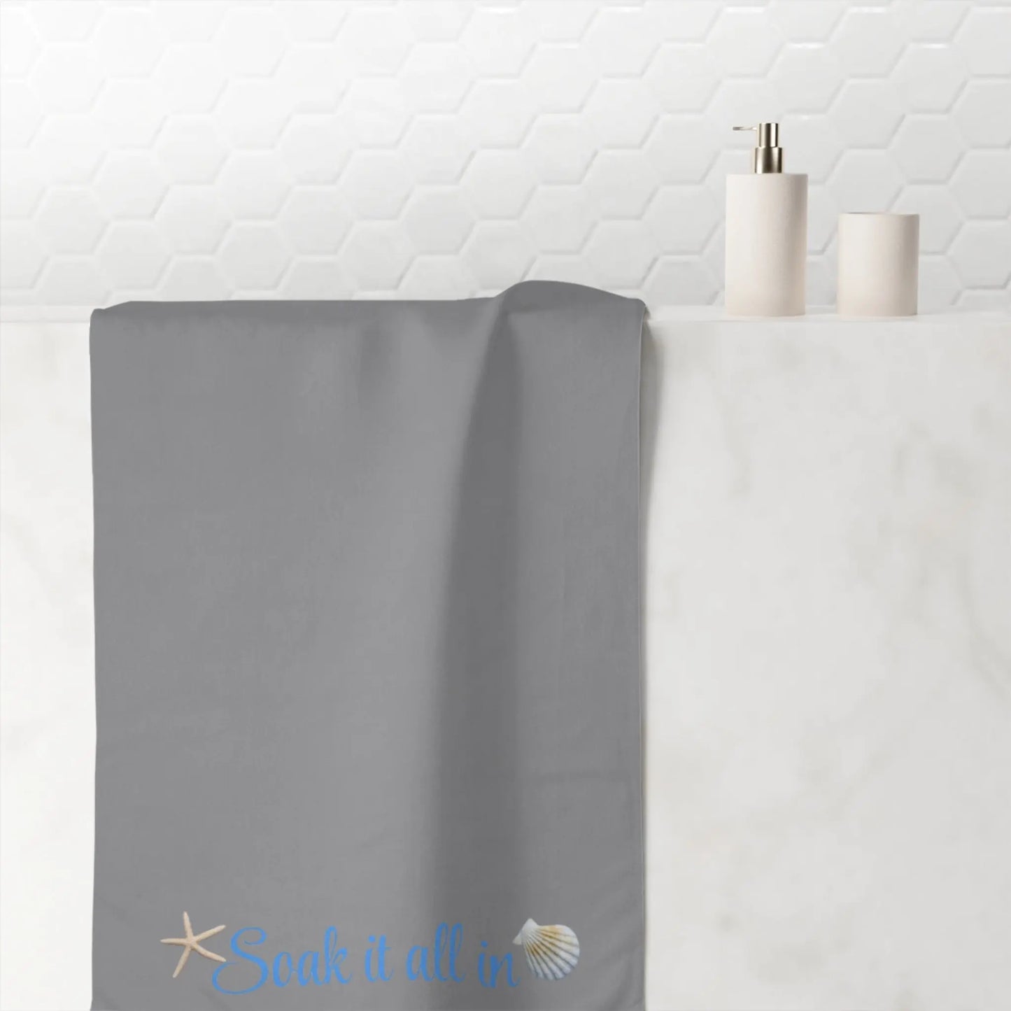 Soak It All In" Mink - Cotton Bath Towel – Soft, Absorbent & Spa - Inspired - ThriveMinded & WellHaven Co