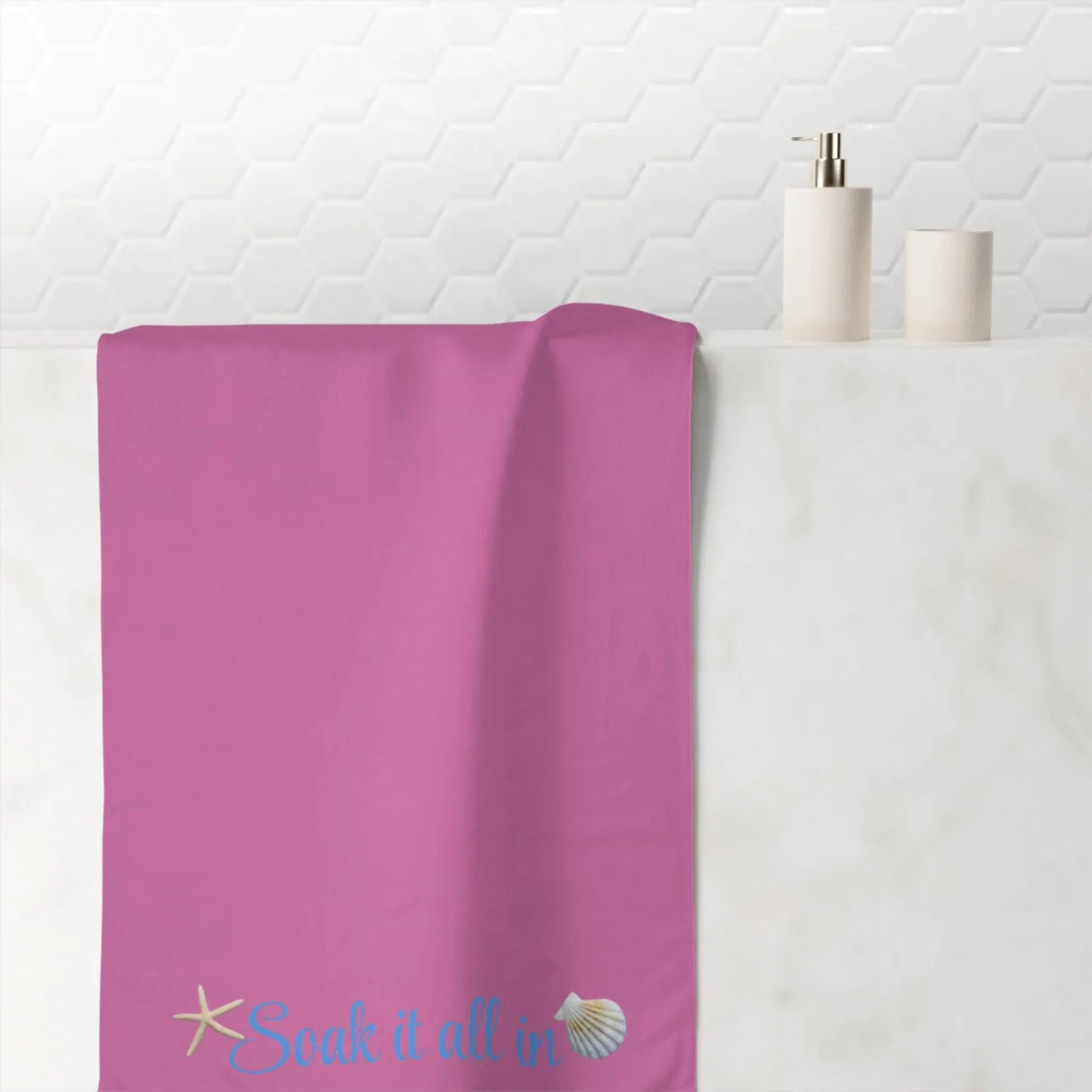 "Soak It All In" Mink - Cotton Bath Towel – Soft, Absorbent & Spa - Inspired - ThriveMinded & WellHaven Co
