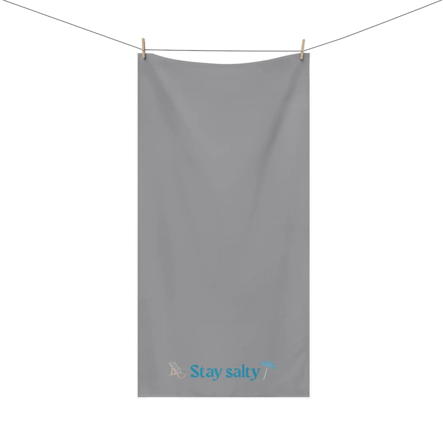 Stay Salty" Mink - Cotton Bath Towel – Soft, Coastal - Inspired & Playful Bathroom Essential - ThriveMinded & WellHaven Co