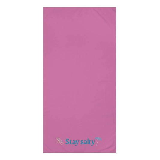 Stay Salty" Mink - Cotton Bath Towel – Soft, Coastal - Inspired & Playful Bathroom Essential - ThriveMinded & WellHaven Co
