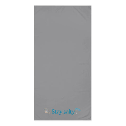 Stay Salty" Mink - Cotton Bath Towel – Soft, Coastal - Inspired & Playful Bathroom Essential - ThriveMinded & WellHaven Co