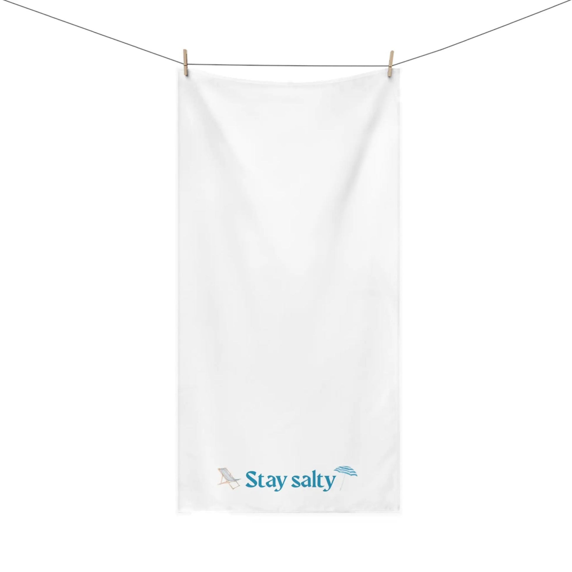 Stay Salty" Mink - Cotton Bath Towel – Soft, Coastal - Inspired & Playful Bathroom Essential - ThriveMinded & WellHaven Co