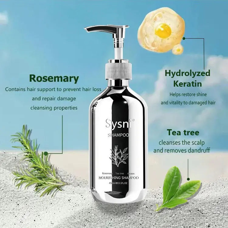 Sysni Organic Rosemary & Tea Tree Shampoo – Keratin Formula for Hair Growth & Scalp Refresh - ThriveMinded & WellHaven Co