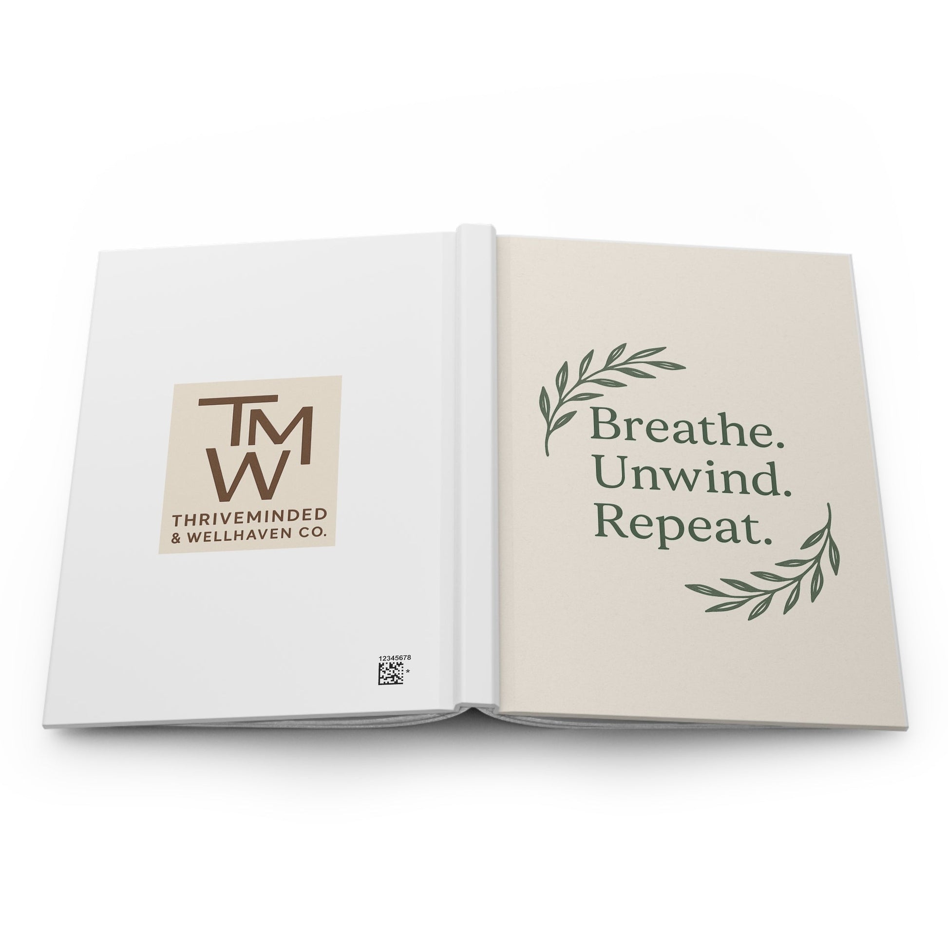 Thoughtful Hardcover Journal for Reflection and Growth - ThriveMinded & WellHaven Co