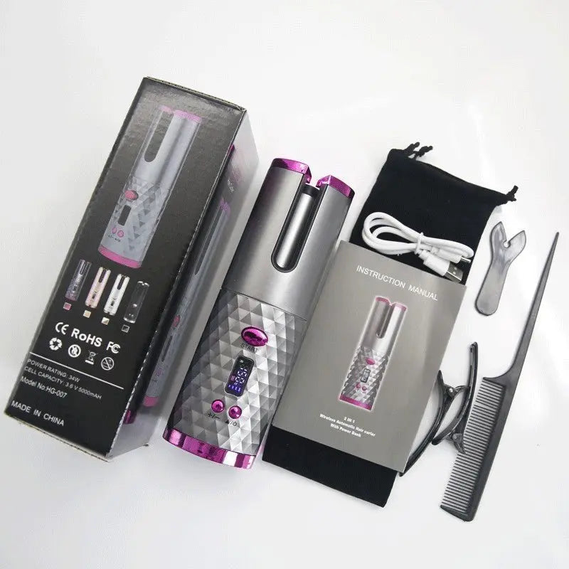 Wireless Automatic Hair Curler — Portable, USB Rechargeable - ThriveMinded & WellHaven Co