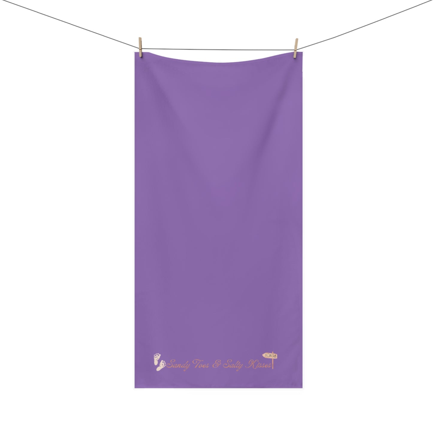 Sandy Toes & Salty Kisses" Mink-Cotton Bath Towel – Soft, Coastal-Inspired & Luxuriously Absorbent